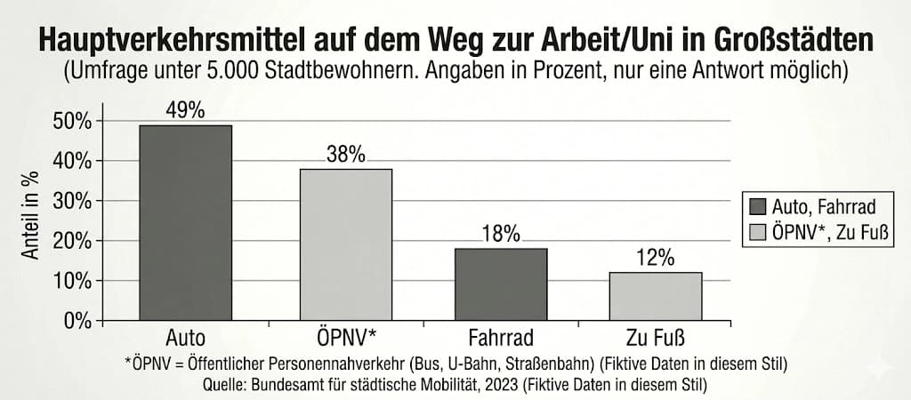 Verkehrsmittel und autofreie Innenstädte