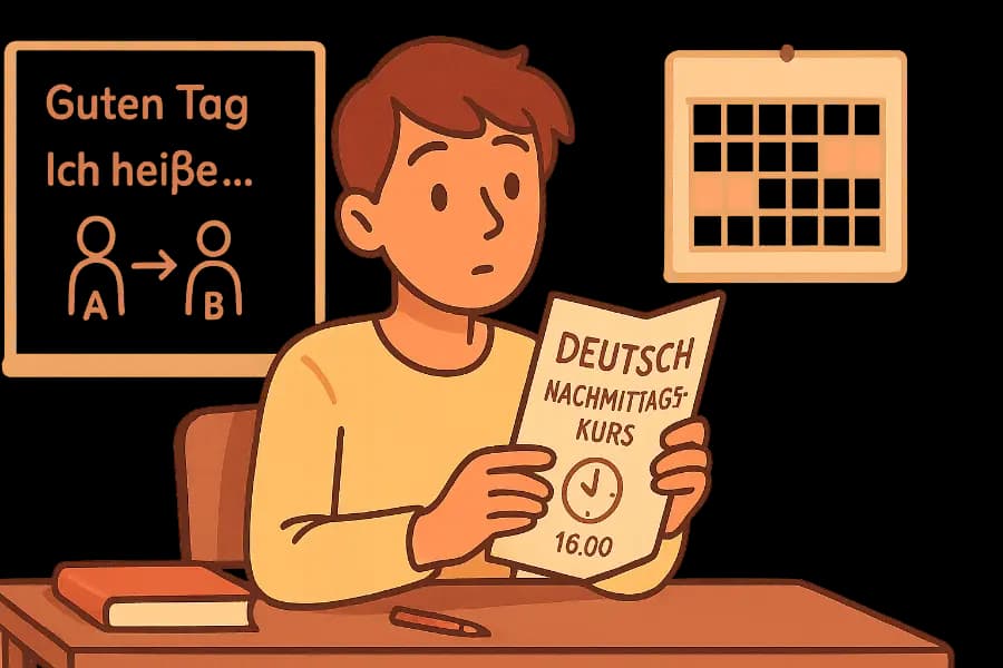 Illustration for MA1: Nachfrage zu Deutschkurs am Nachmittag