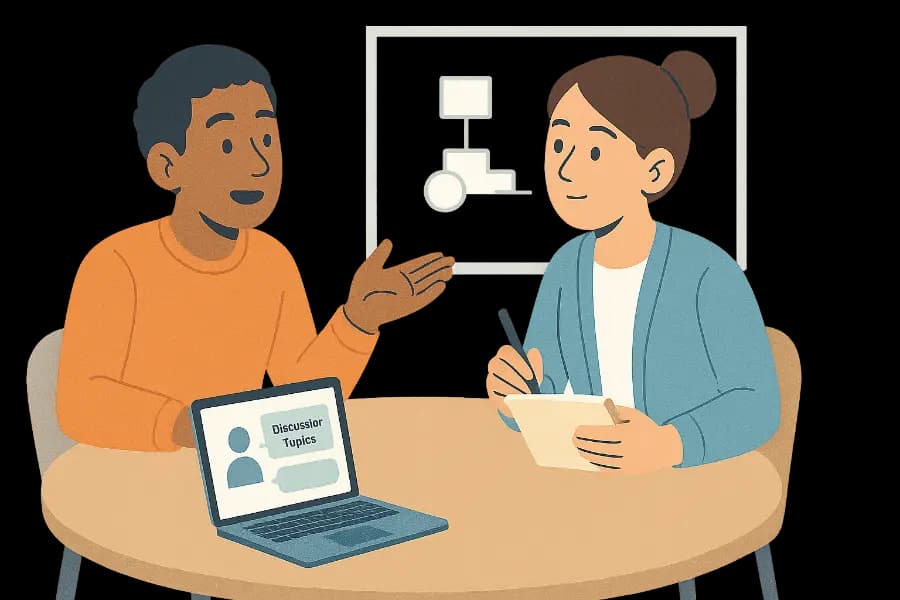 Illustration for MA4: Über ein Thema diskutieren