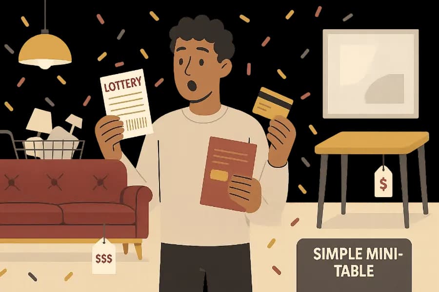 Illustration for MA7: Lottogewinn – Möbel kaufen?