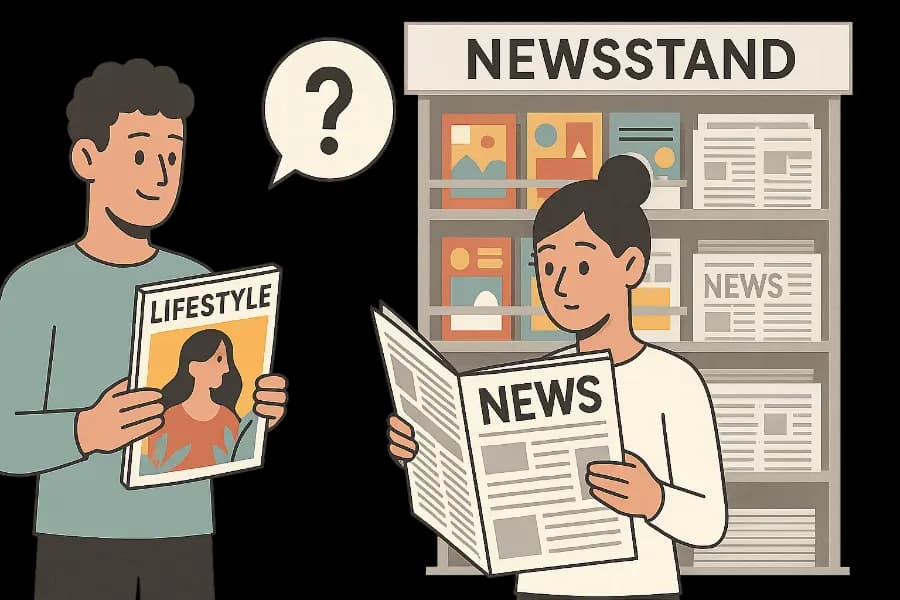 Illustration for MA7: Zeitschrift oder Tageszeitung?
