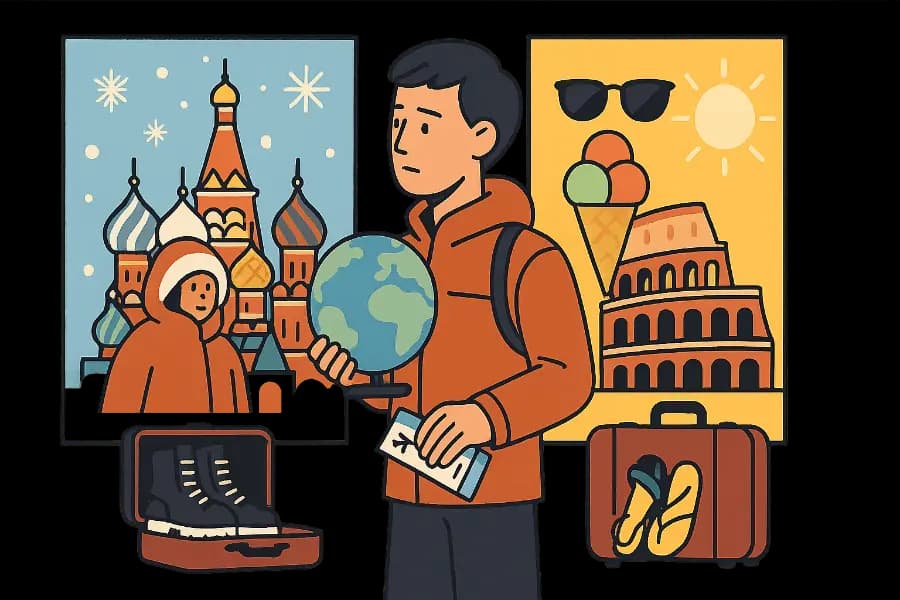 Illustration for MA7: Ferien – Russland oder Rom?