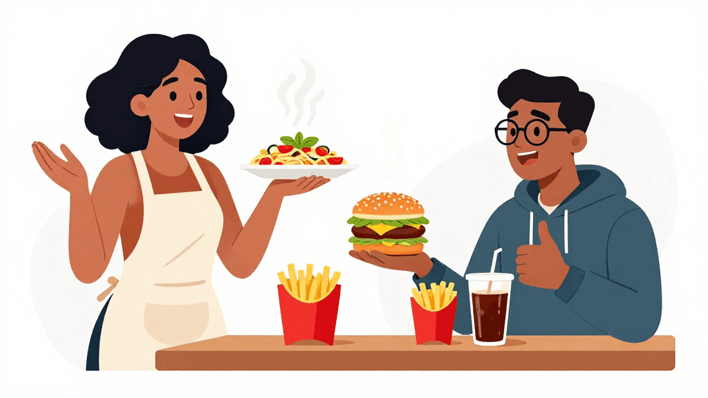 Kochen oder Fast Food?